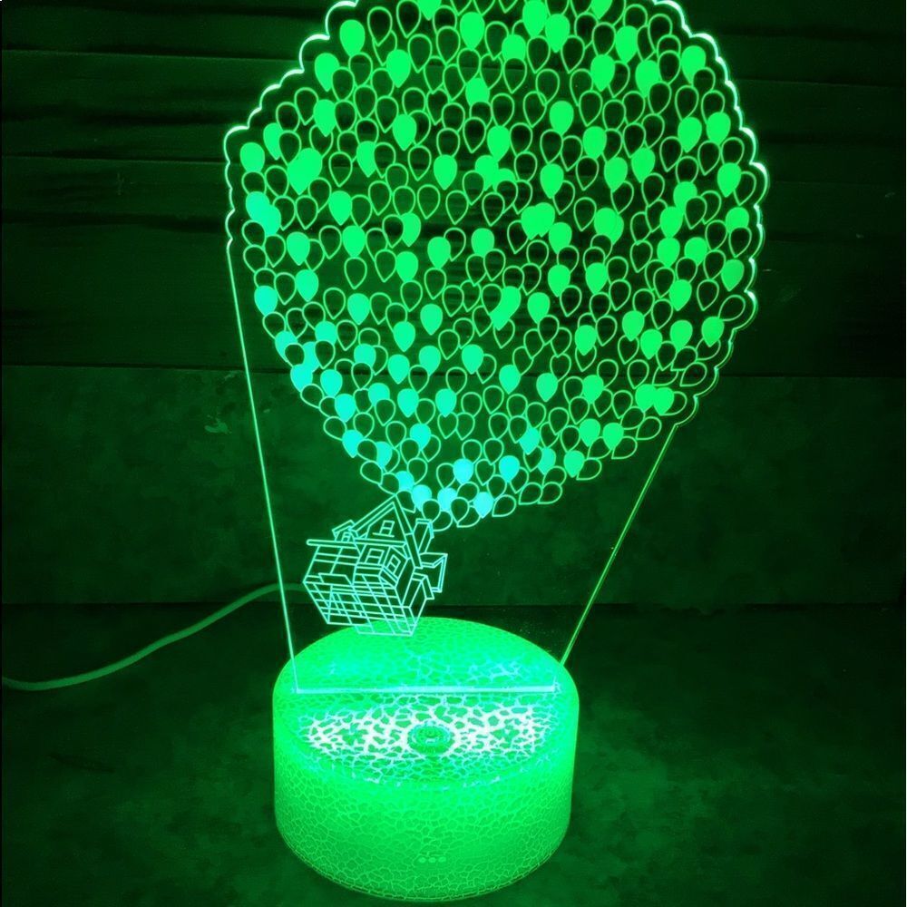 Movie UP multiple change 3D neon nightlight lamp